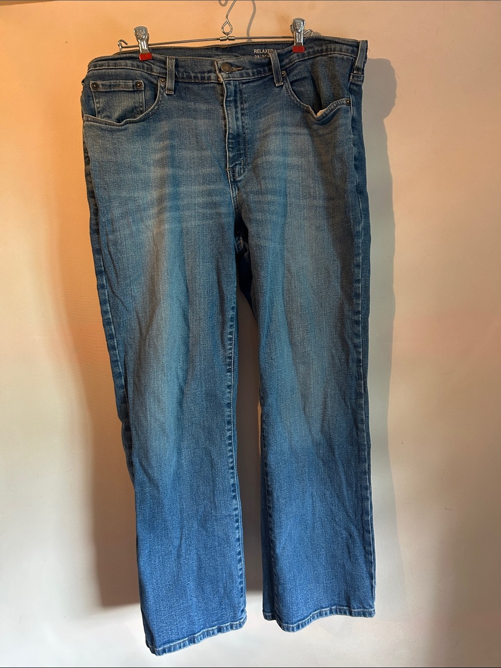 Sonoma Relaxed Fit Men's Blue Jeans 38 by 30